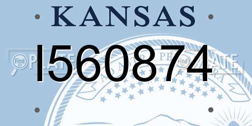 I560874 Kansas License Plate
