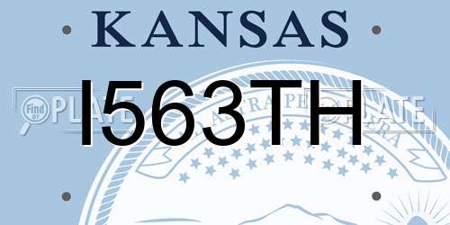 I563TH Kansas License Plate