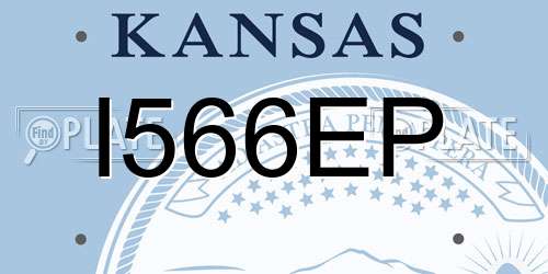 I566EP Kansas License Plate