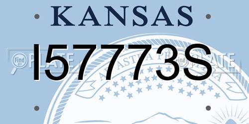I57773S Kansas License Plate