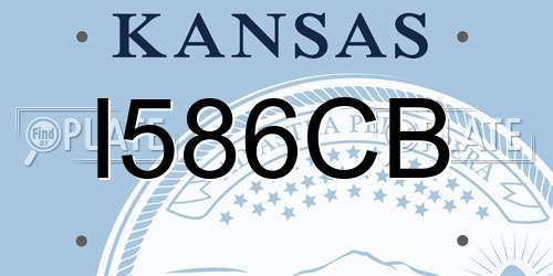 I586CB Kansas License Plate