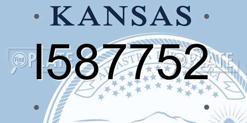I587752 Kansas License Plate