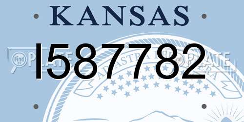 I587782 Kansas License Plate