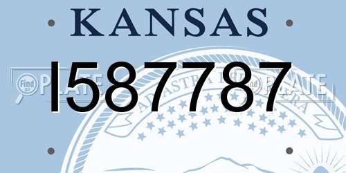 I587787 Kansas License Plate