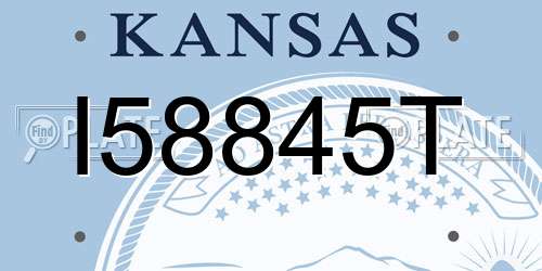 I58845T Kansas License Plate