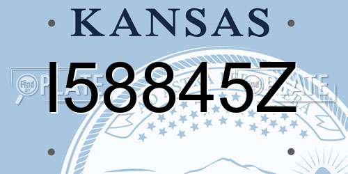 I58845Z Kansas License Plate