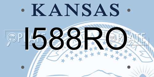 I588RO Kansas License Plate