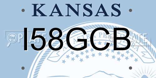 I58GCB Kansas License Plate