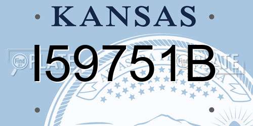 I59751B Kansas License Plate