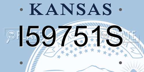 I59751S Kansas License Plate