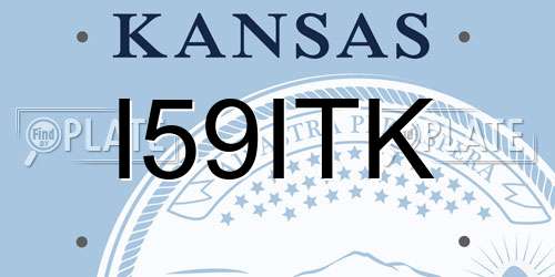 I59ITK Kansas License Plate