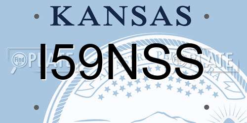 I59NSS Kansas License Plate