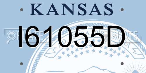 I61055D Kansas License Plate