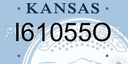 I61055O Kansas License Plate