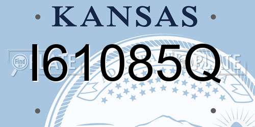 I61085Q Kansas License Plate
