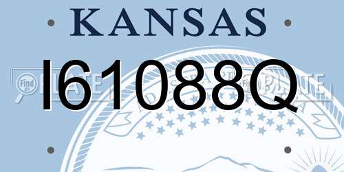 I61088Q Kansas License Plate