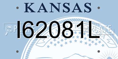 I62081L Kansas License Plate