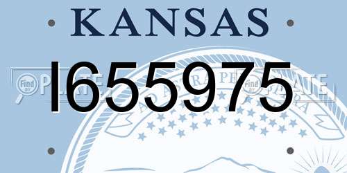 I655975 Kansas License Plate