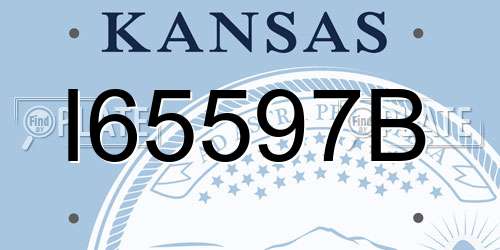 I65597B Kansas License Plate