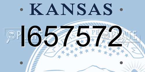 I657572 Kansas License Plate