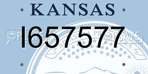 I657577 Kansas License Plate