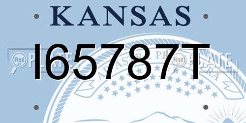 I65787T Kansas License Plate
