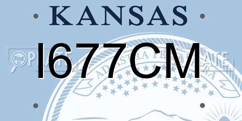 I677CM Kansas License Plate