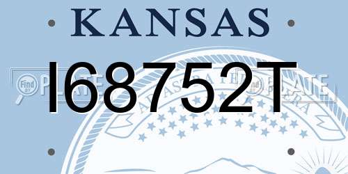 I68752T Kansas License Plate