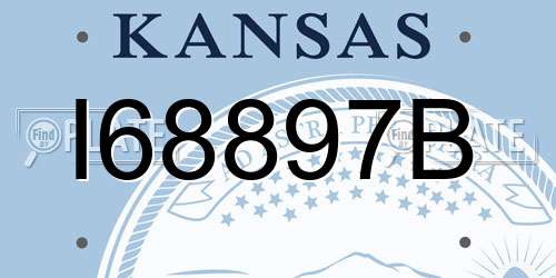 I68897B Kansas License Plate