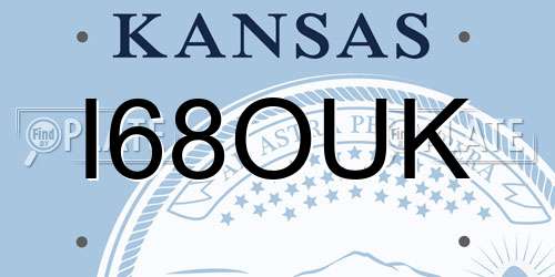 I68OUK Kansas License Plate