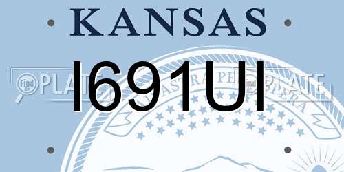 I691UI Kansas License Plate