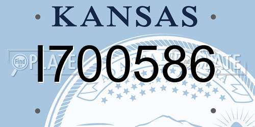 I700586 Kansas License Plate