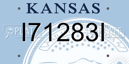 I71283I Kansas License Plate