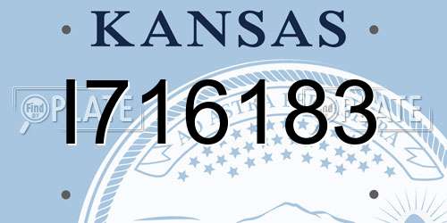 I716183 Kansas License Plate