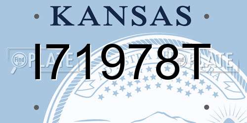 I71978T Kansas License Plate