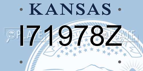 I71978Z Kansas License Plate