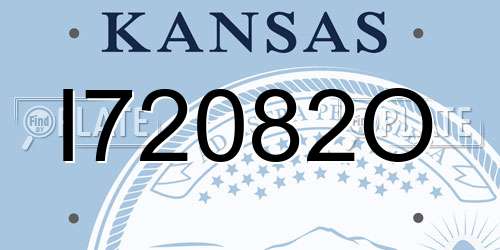 I72082O Kansas License Plate