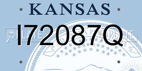 I72087Q Kansas License Plate