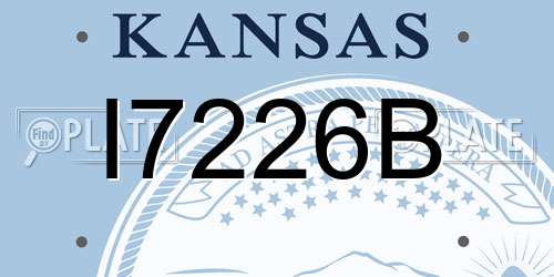 I7226B Kansas License Plate