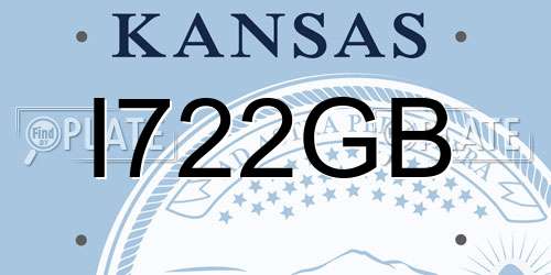 I722GB Kansas License Plate