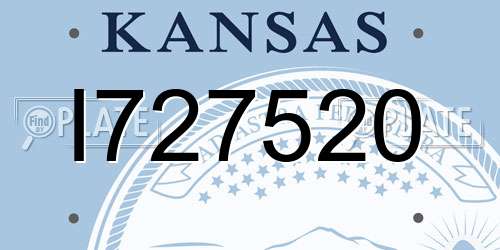 I727520 Kansas License Plate