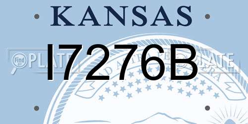 I7276B Kansas License Plate
