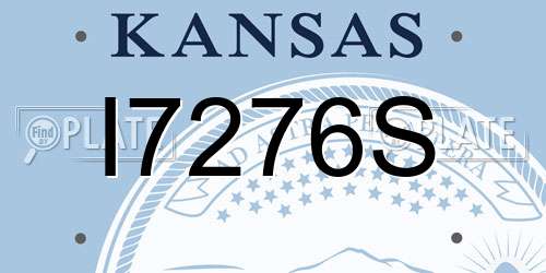 I7276S Kansas License Plate
