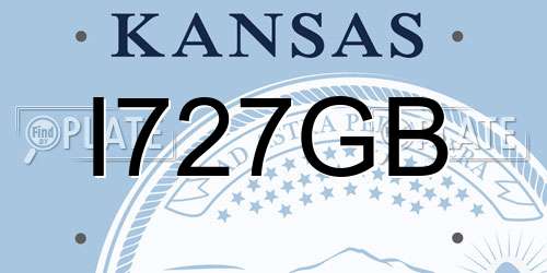 I727GB Kansas License Plate