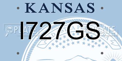 I727GS Kansas License Plate