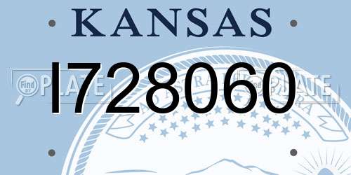 I728060 Kansas License Plate