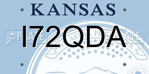I72QDA Kansas License Plate