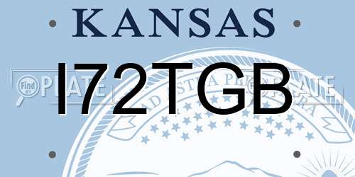I72TGB Kansas License Plate