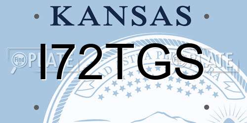 I72TGS Kansas License Plate