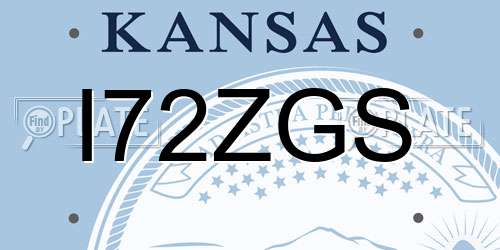 I72ZGS Kansas License Plate